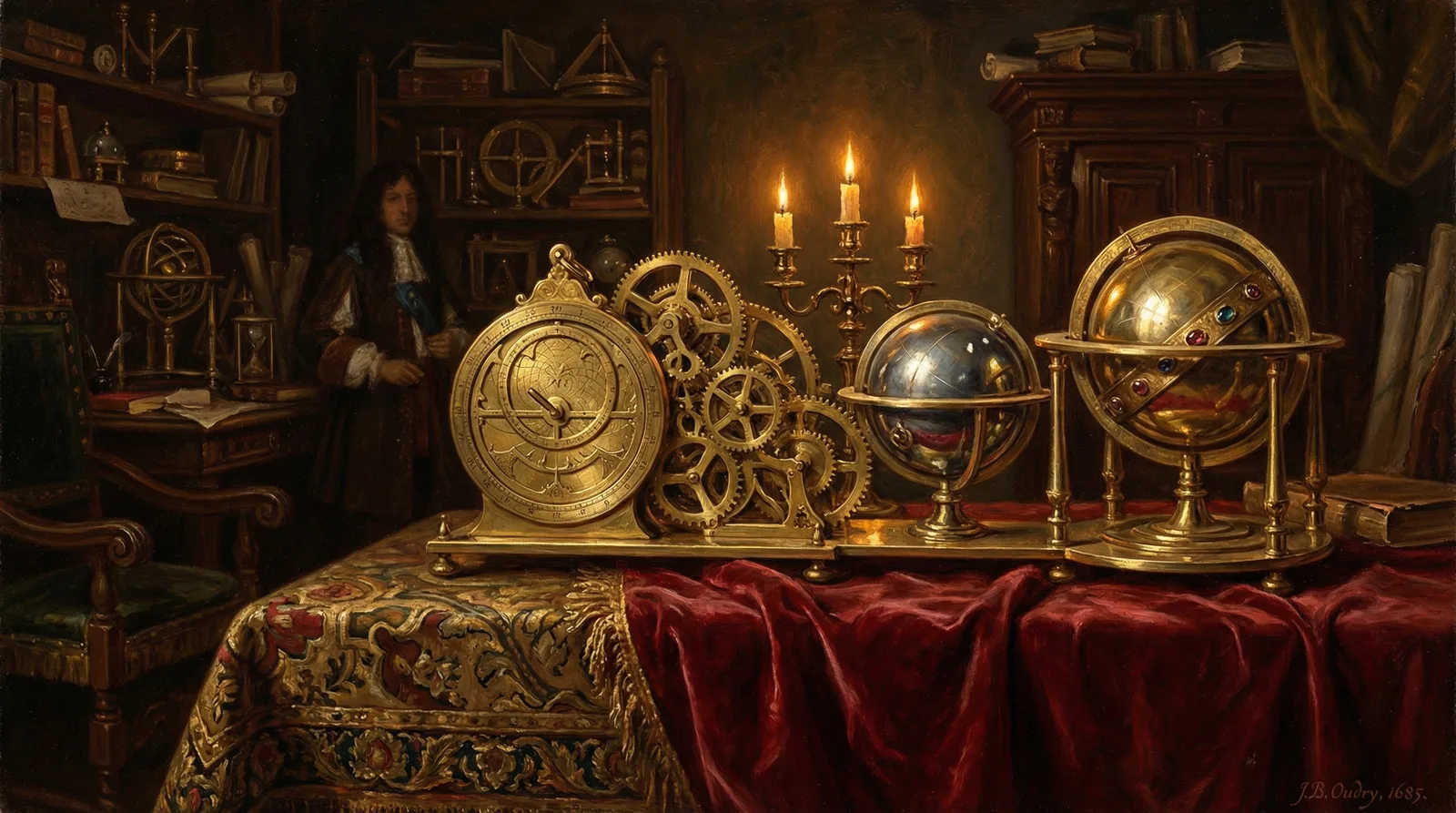 巅峰国际2026博彩行业趋势古典机械装置星盘油画