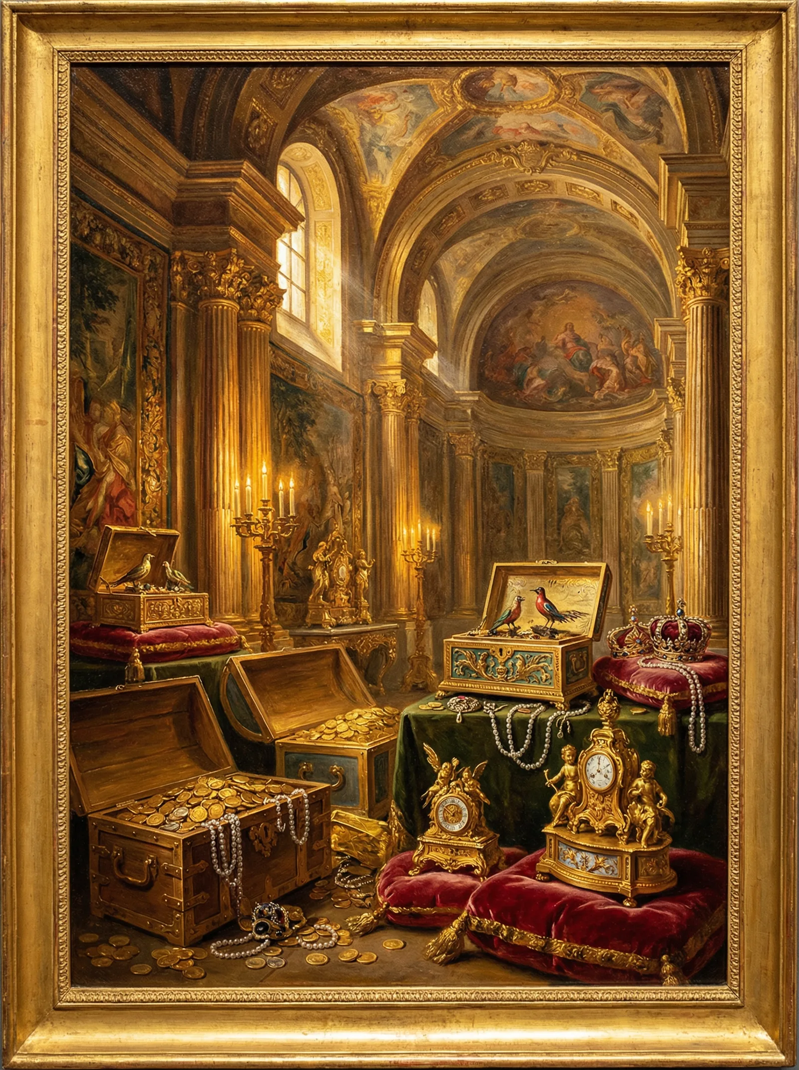 巅峰国际推荐的PG电子平台评测皇家宝库奇珍异宝油画